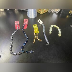 Stone and glass craft beads lot